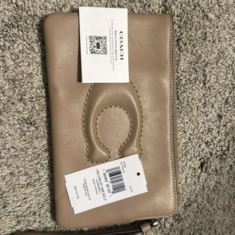 Coach corner zip wristlet